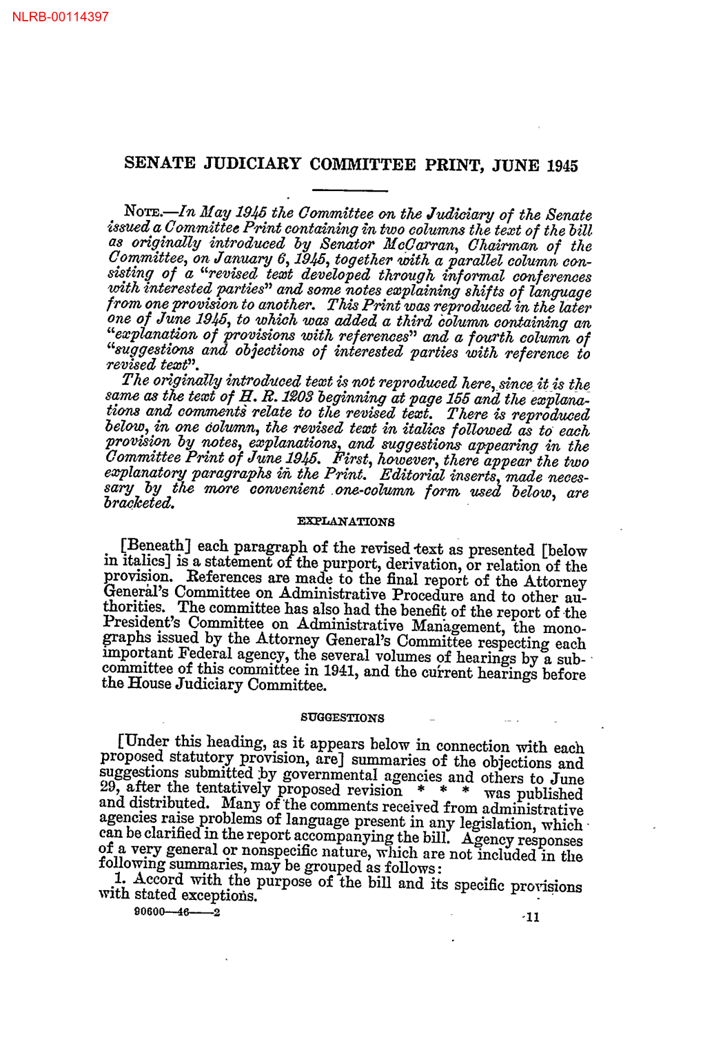 Senate Judiciary Committee Print, June 1945