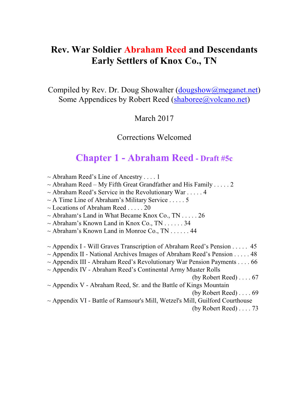 Chapter 1 - Abraham Reed - Draft #5C