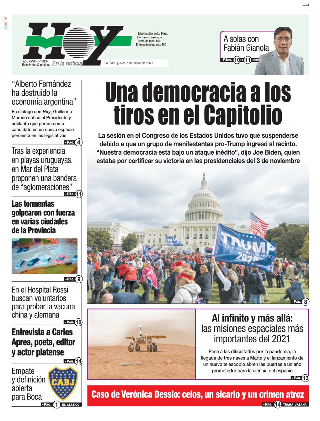 Una Democracia a Los Tiros En El Capitolio Entrega Bajo Puerta: $50 Precio De Tapa: $50 Berisso Y Ensenada