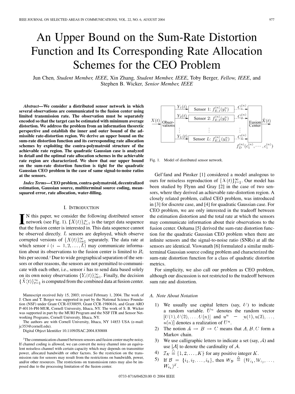 An Upper Bound on the Sum-Rate Distortion Function and Its Corresponding Rate Allocation Schemes for the CEO Problem