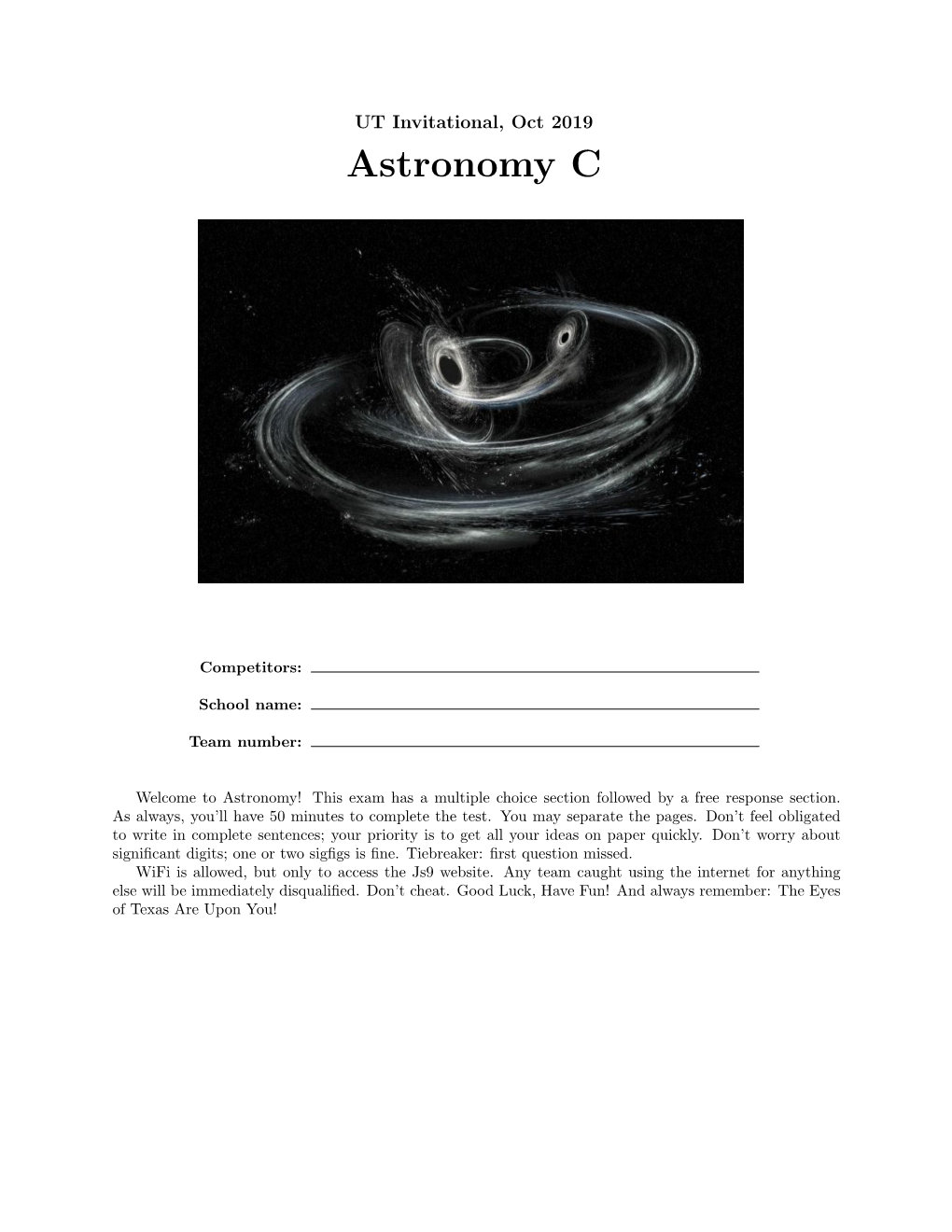 Astronomy C EXAM