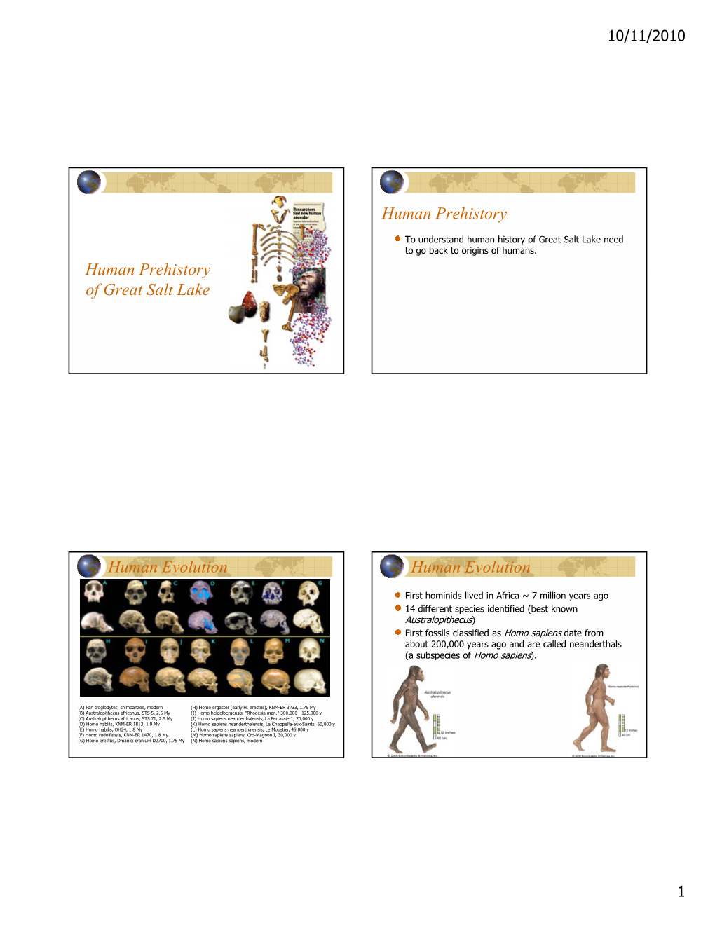 Human Prehistory of Great Salt Lake Human Prehistory Human