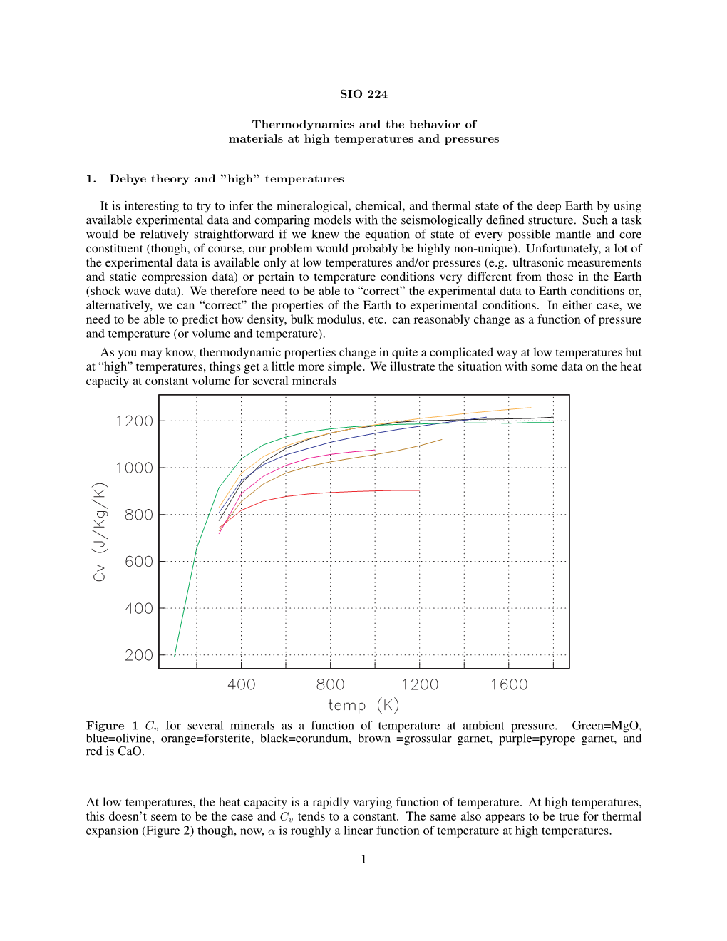 Background on Property Behavior at High T and P(Revised) (Pdf)