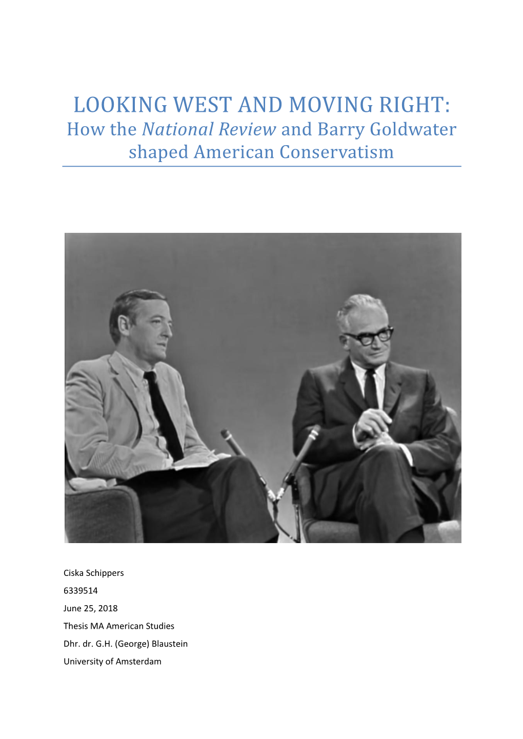 National Review and Barry Goldwater Shaped American Conservatism