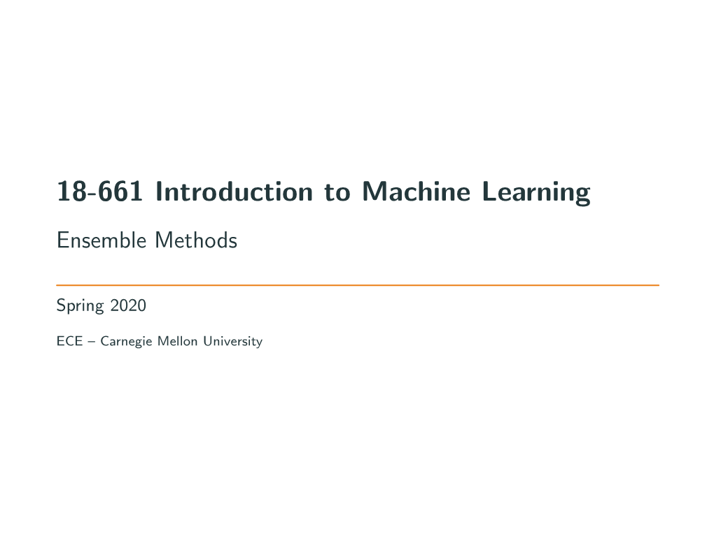 Ensemble Methods