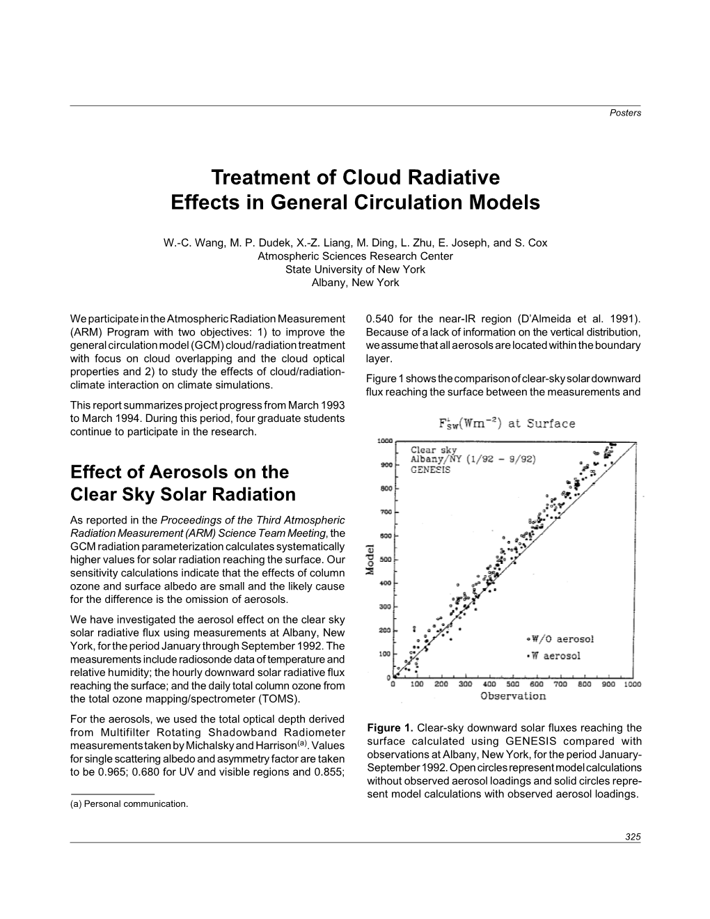 Treatment of Cloud Radiative Effects in General Circulation Models