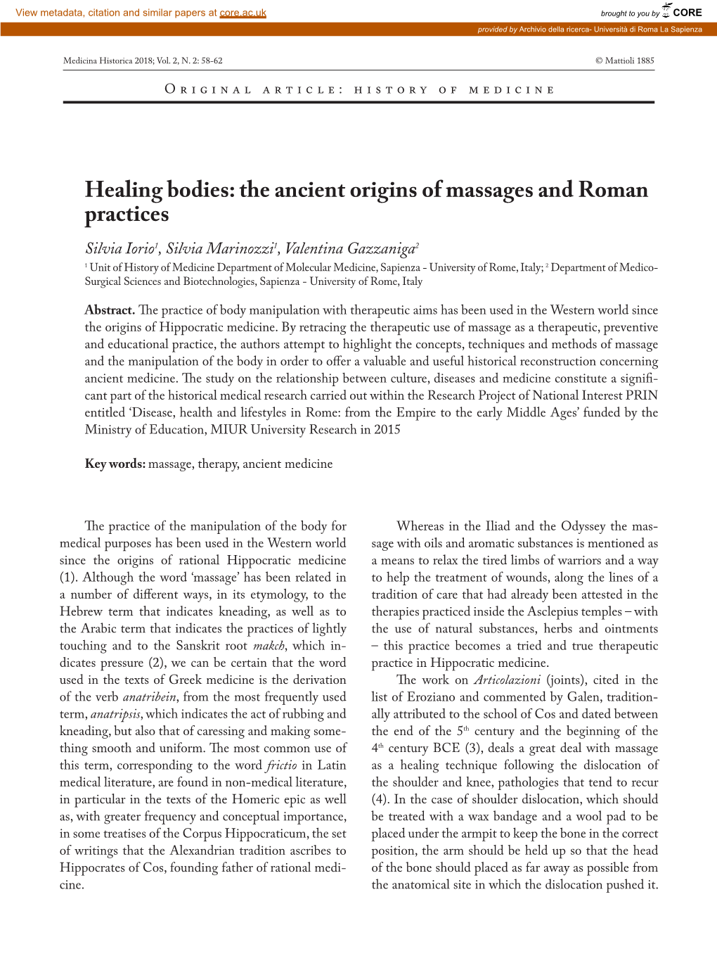 Healing Bodies: the Ancient Origins of Massages and Roman Practices