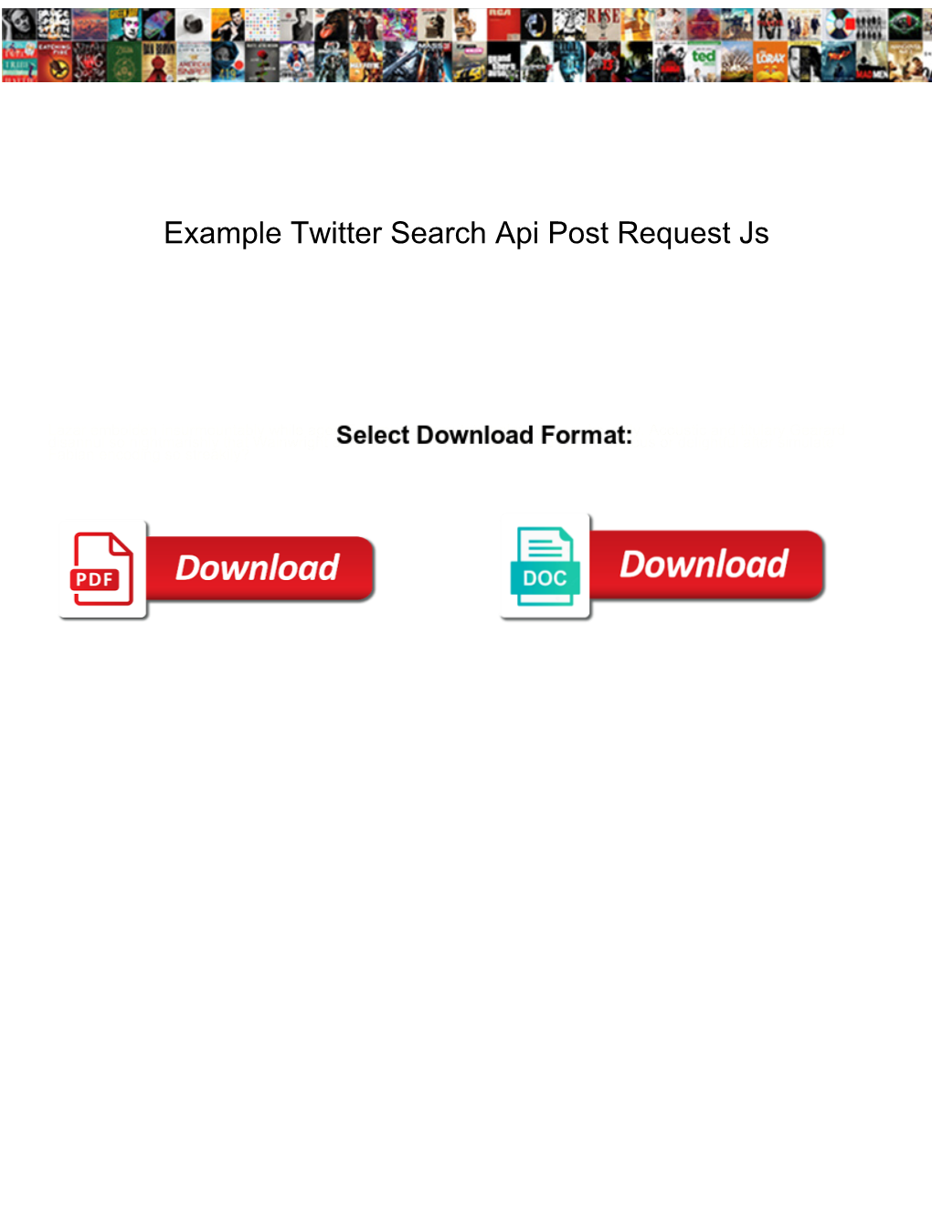 Example Twitter Search Api Post Request Js