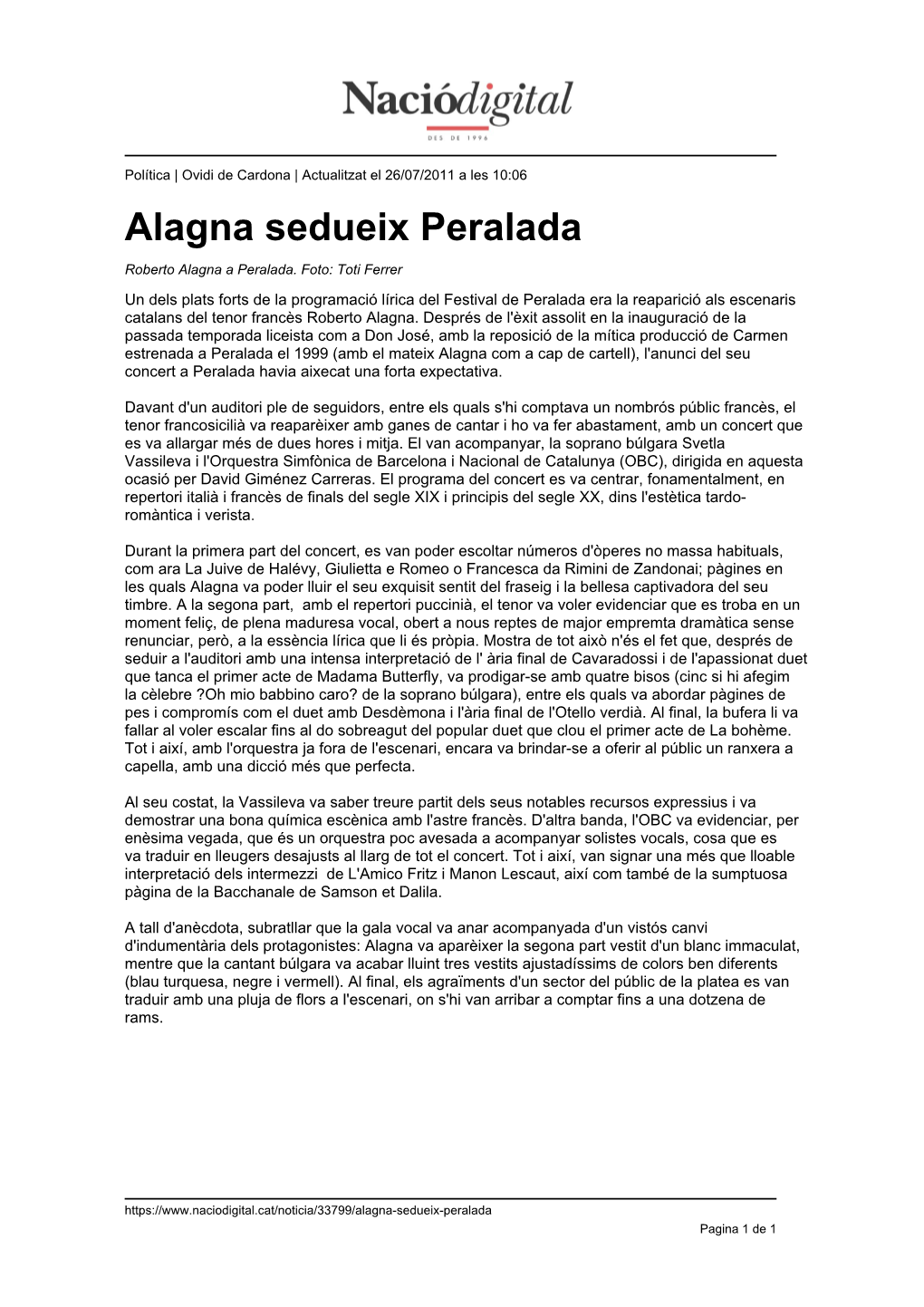 Alagna Sedueix Peralada