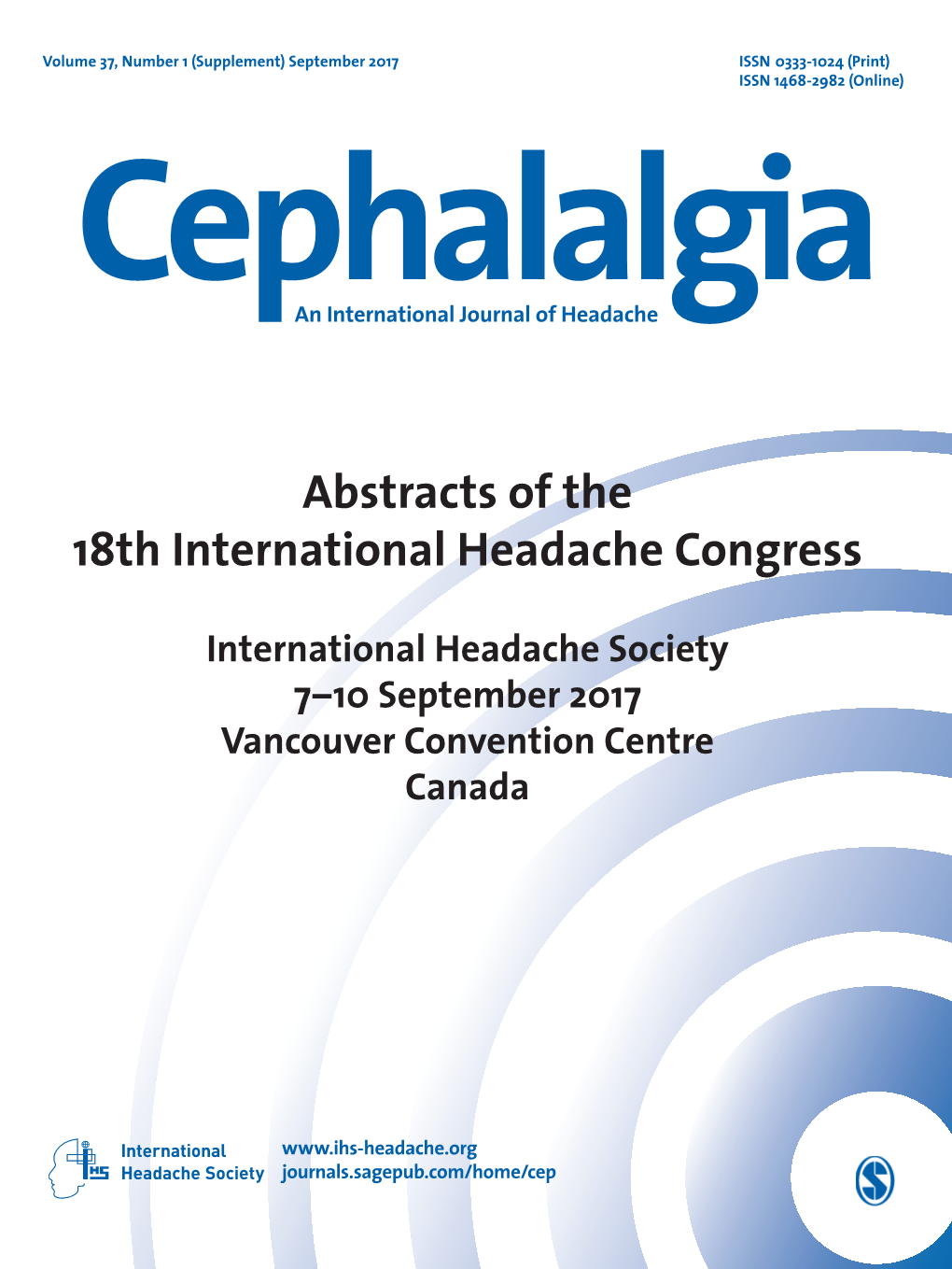 Abstracts of the 18Th International Headache Congress