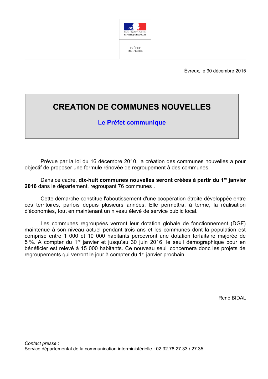 Creation De Communes Nouvelles