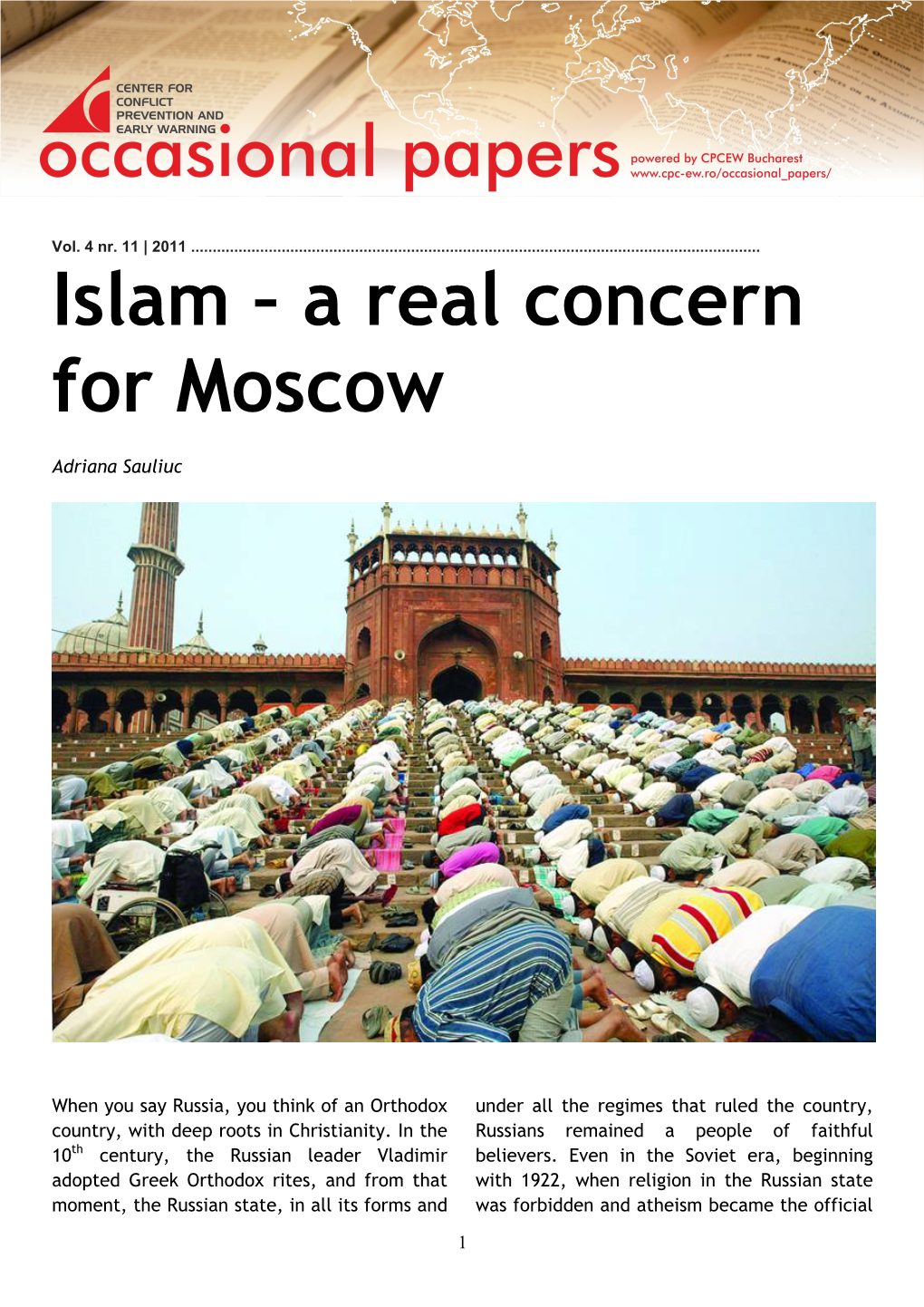 Islam – a Real Concern for Moscow