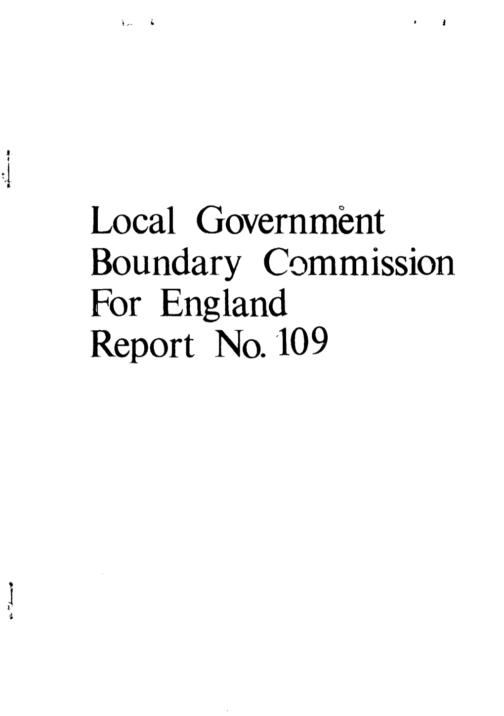 Local Government Boundary Commission for England Report No