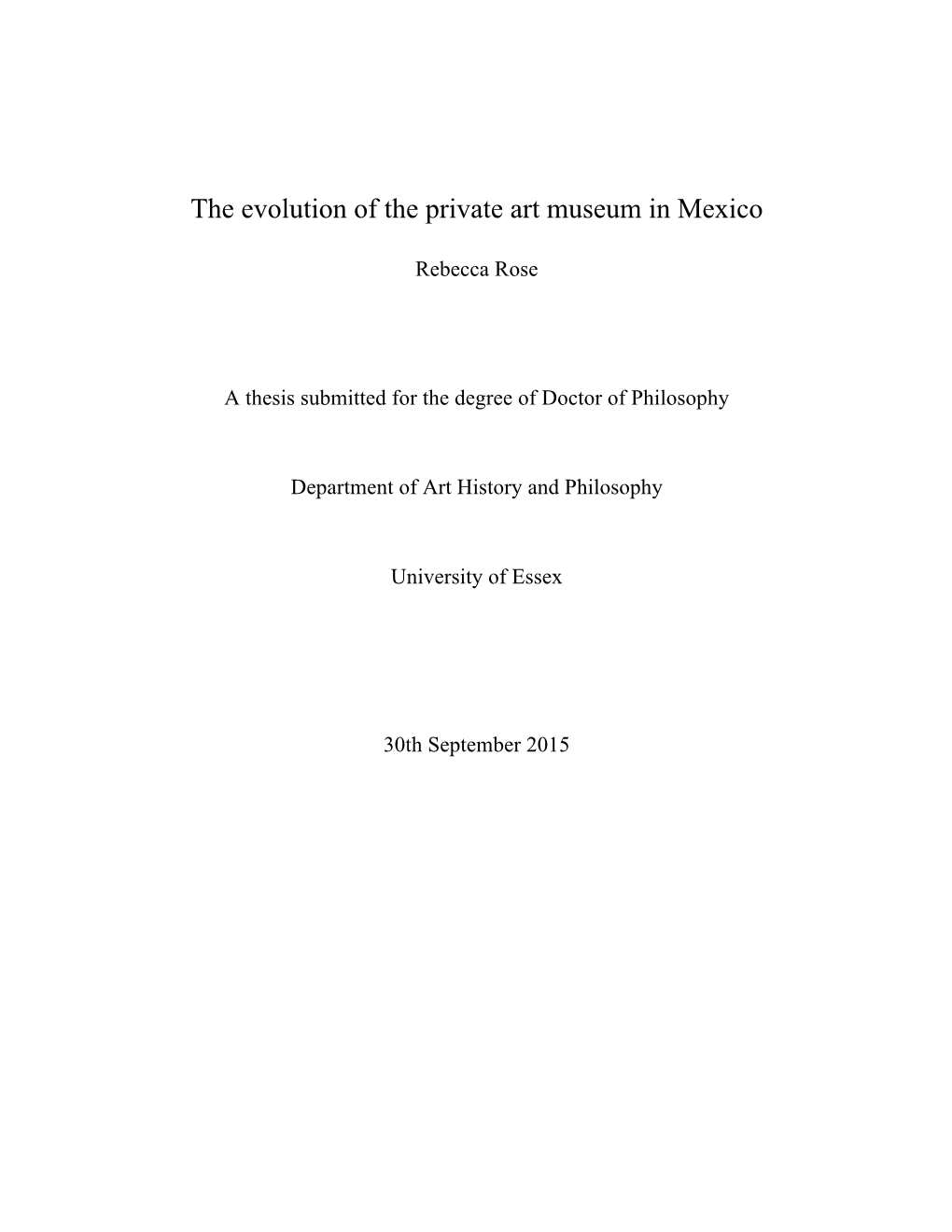 The Evolution of the Private Art Museum in Mexico