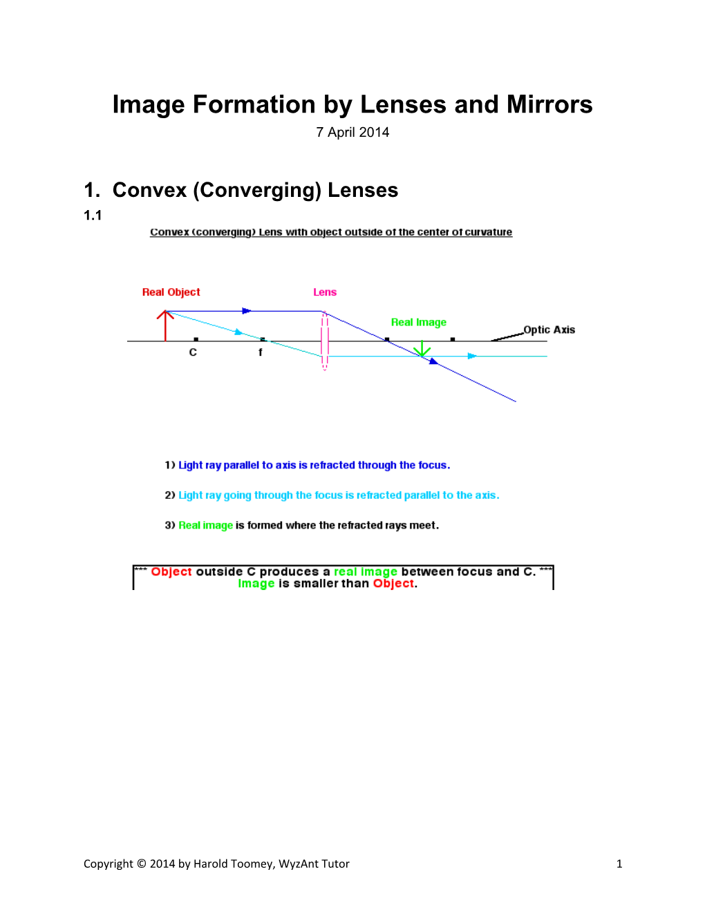 Image Formation by Lenses and Mirrors