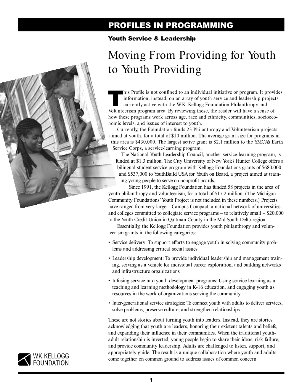 Profiles in Programming: Youth Service & Leadership: Moving From