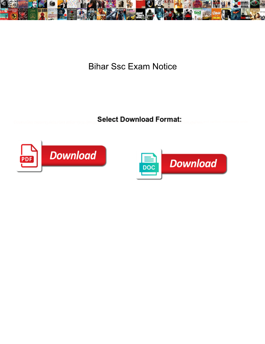 Bihar Ssc Exam Notice