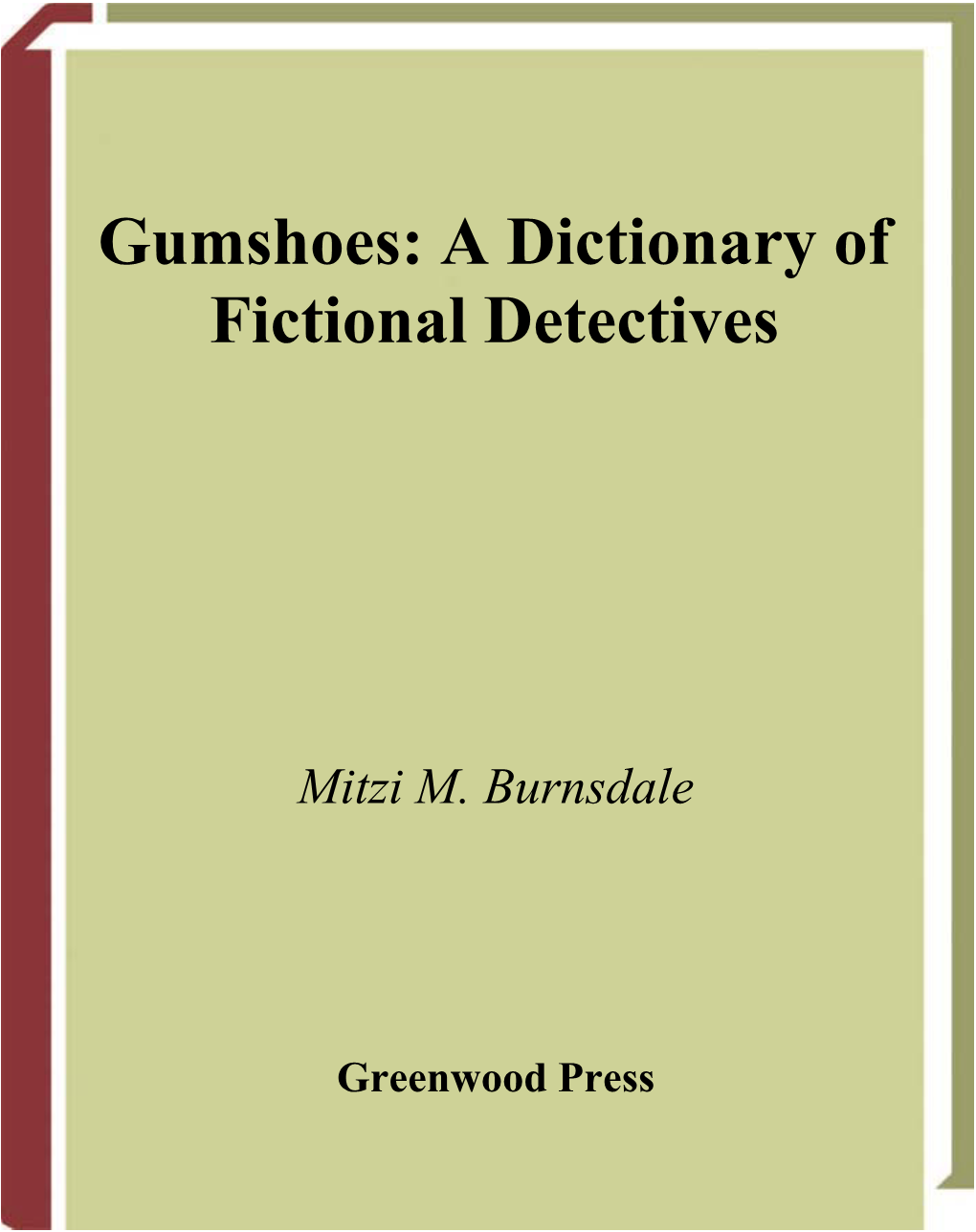 A Dictionary of Fictional Detectives