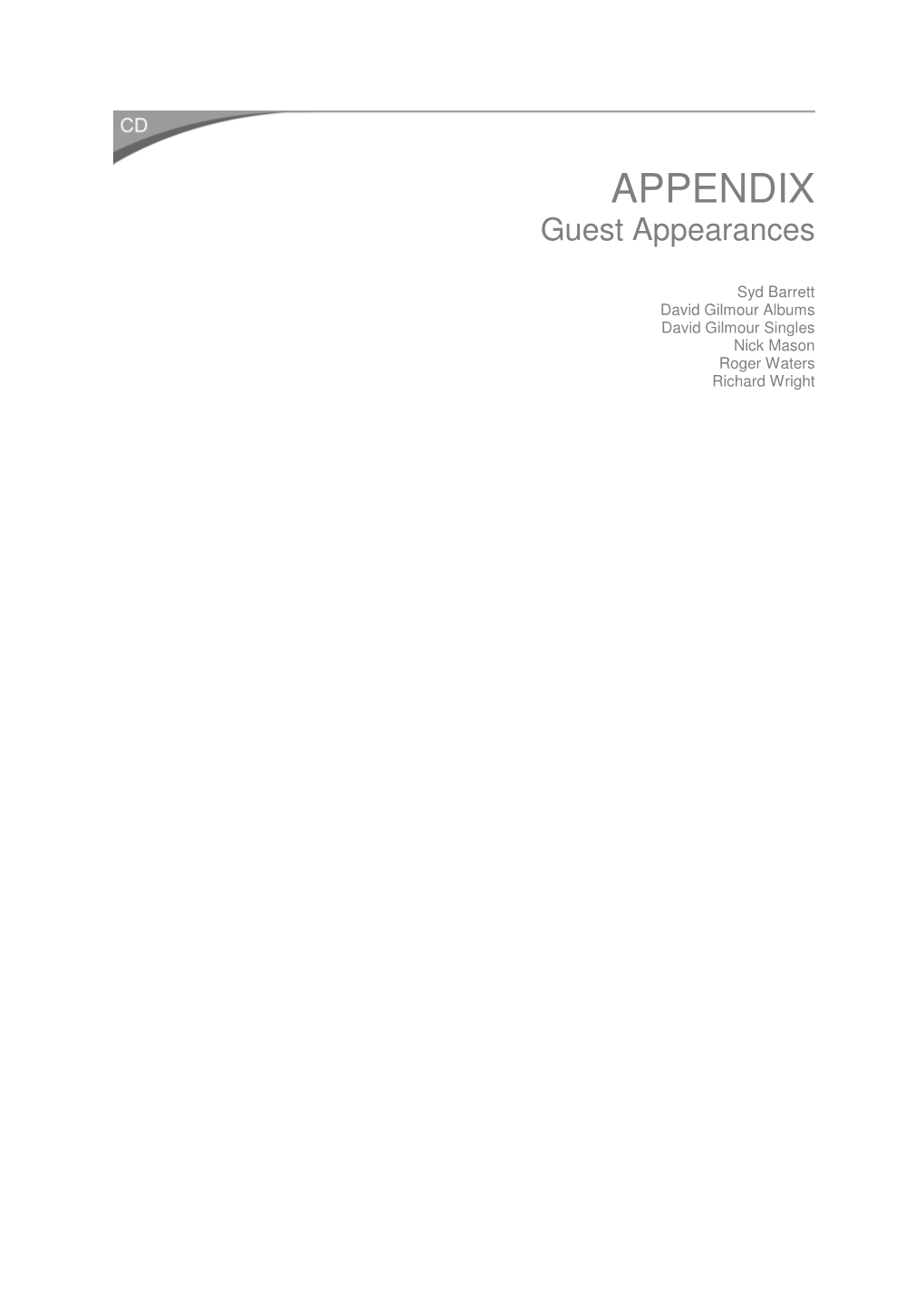 APPENDIX Guest Appearances