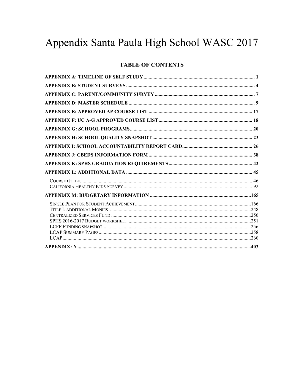 Appendix Santa Paula High School WASC 2017