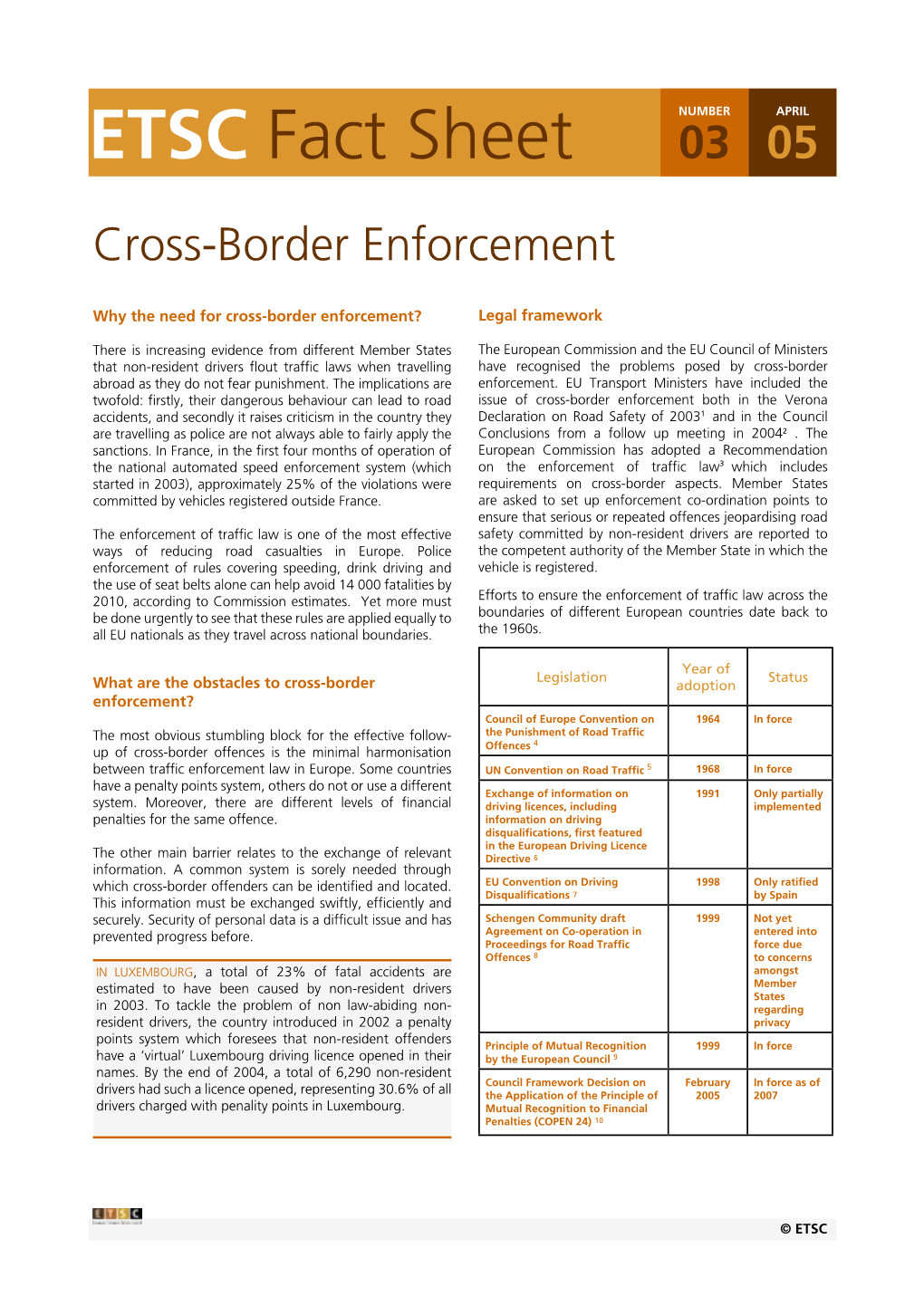 Cross-Border Enforcement