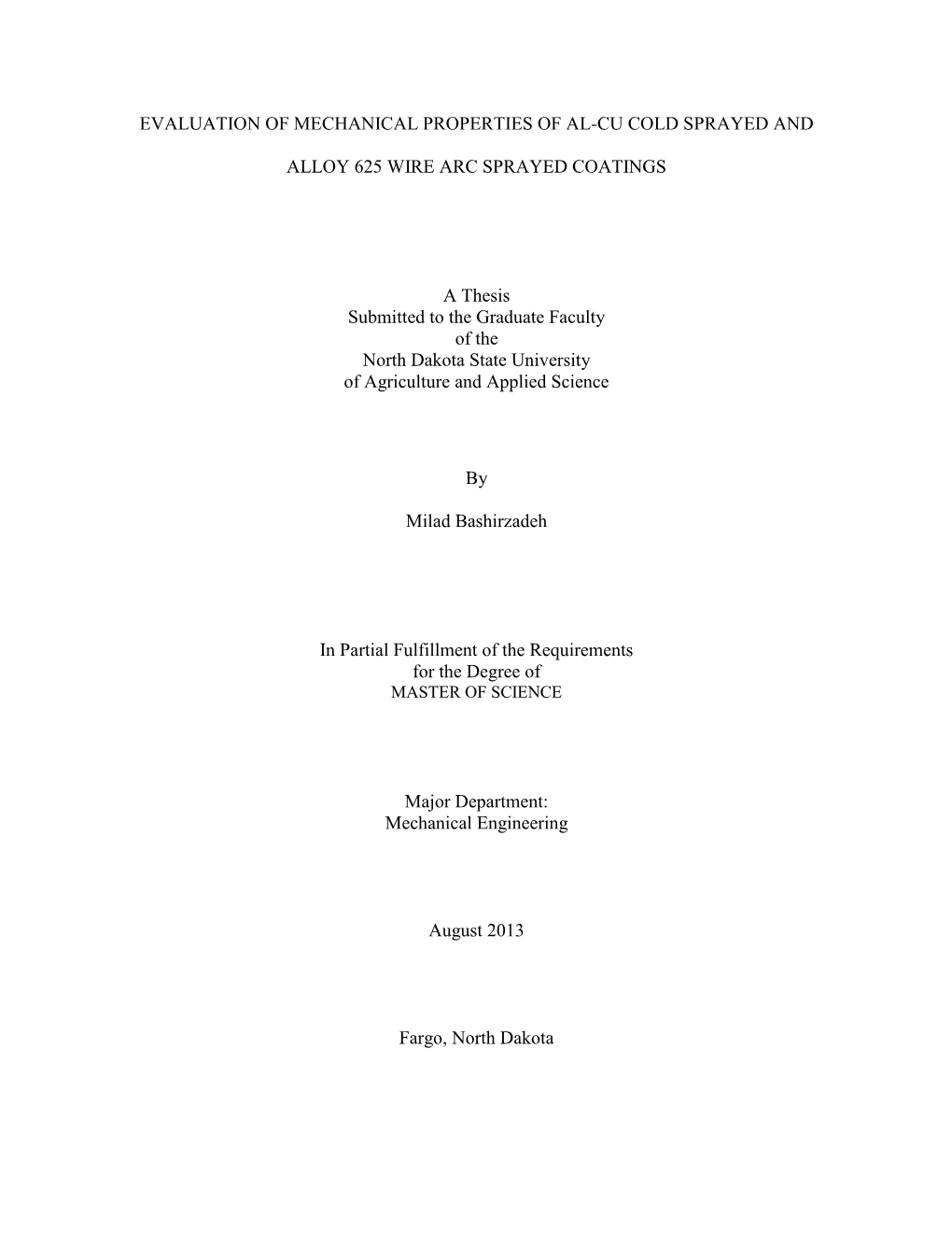 Evaluation of Mechanical Properties of Al-Cu Cold Sprayed And