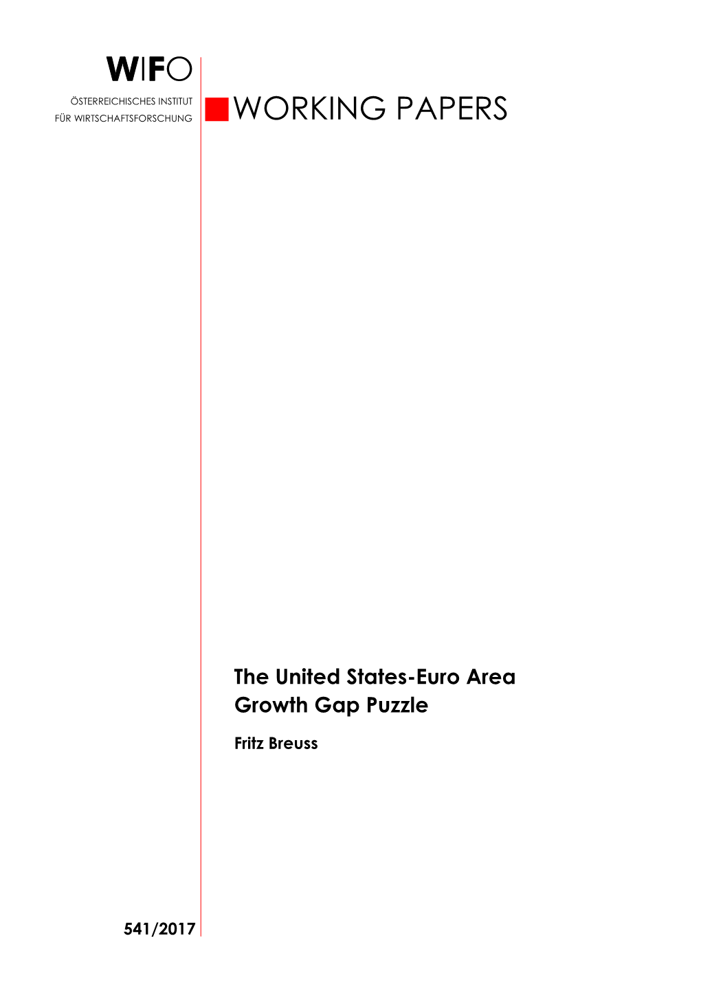 The United States-Euro Area Growth Gap Puzzle