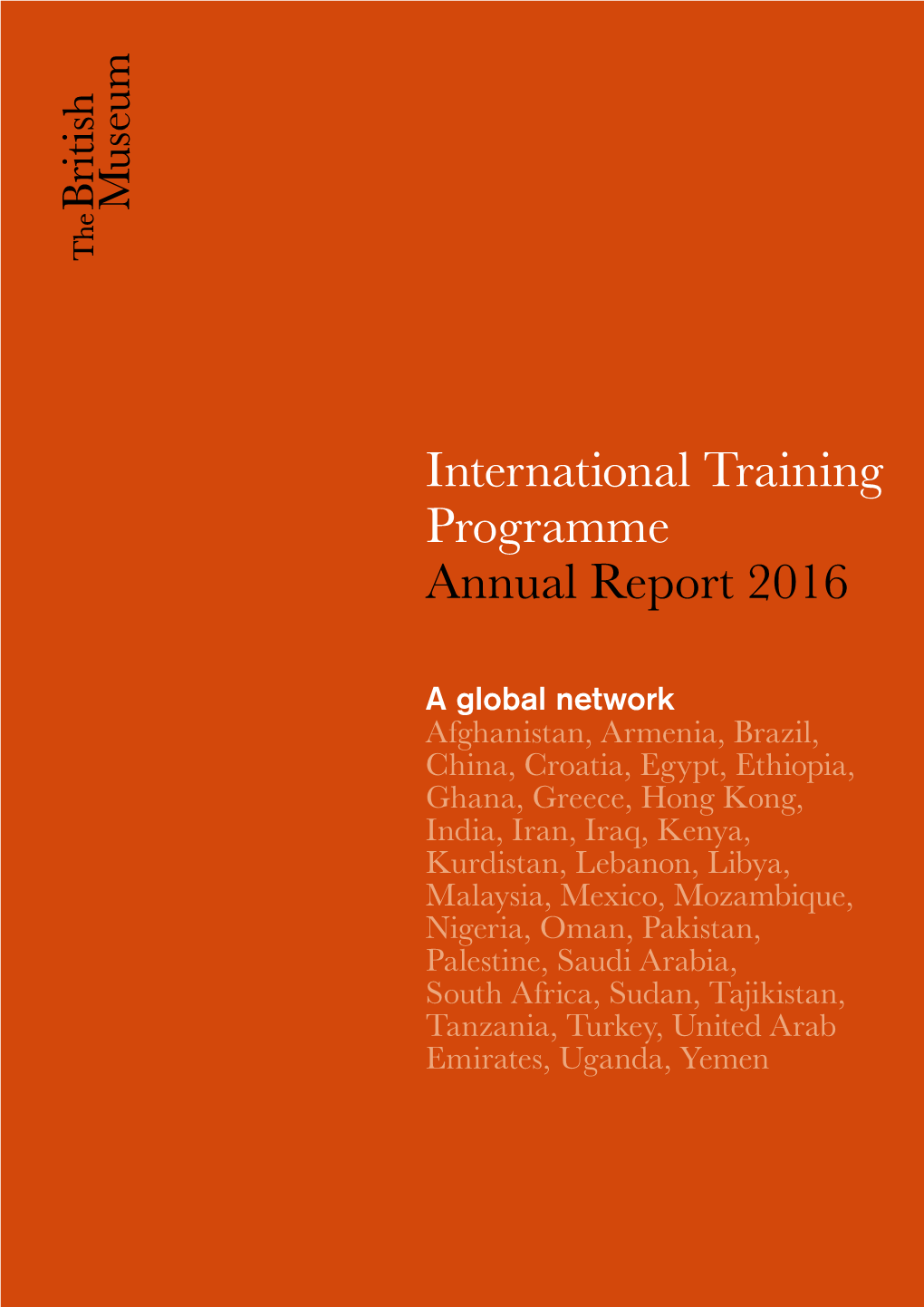 International Training Programme Annual Report 2016