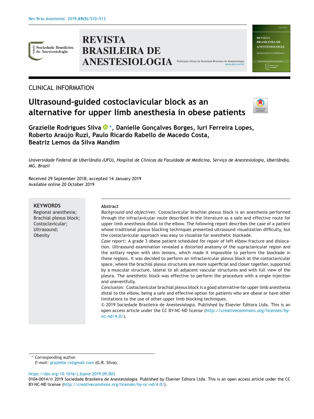 Ultrasound-Guided Costoclavicular Block As an Alternative for Upper