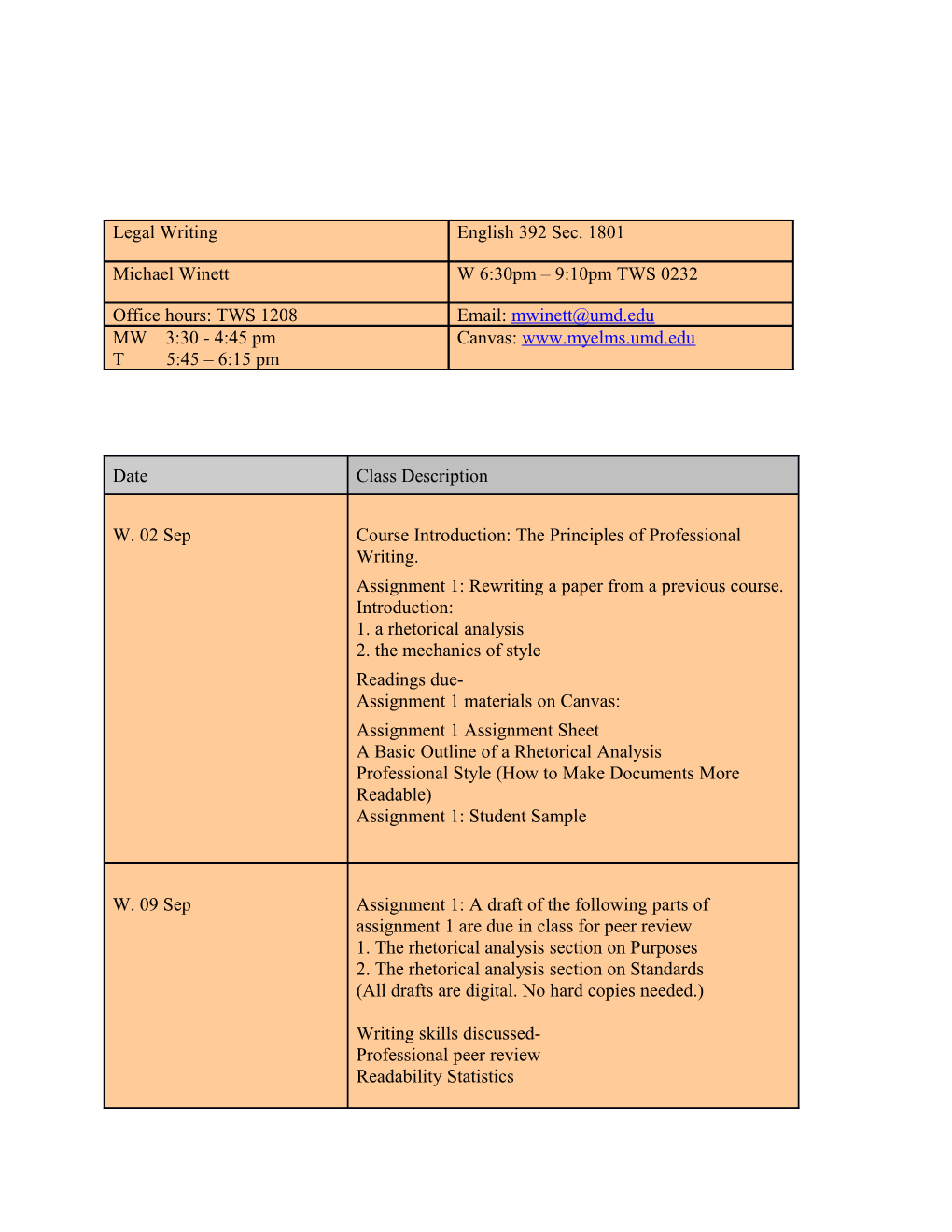 Course Goals and Course Policies