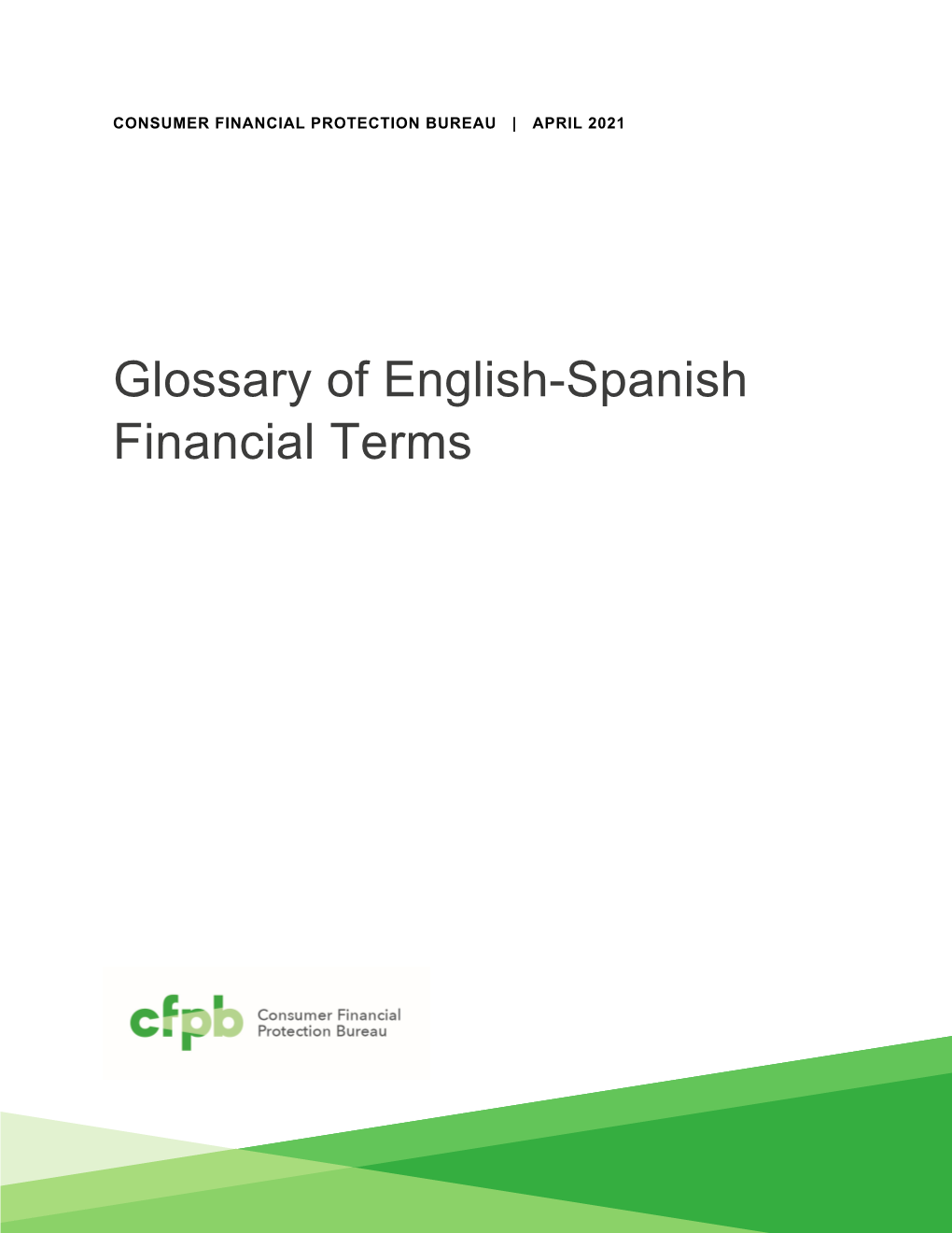 Glossary of English-Spanish Financial Terms