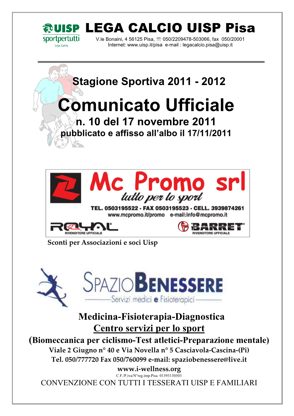 Comunicato Ufficiale N