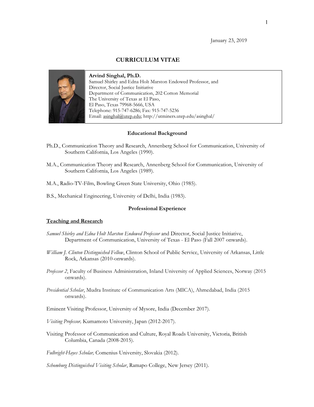 Singhal Résumé (PDF File)