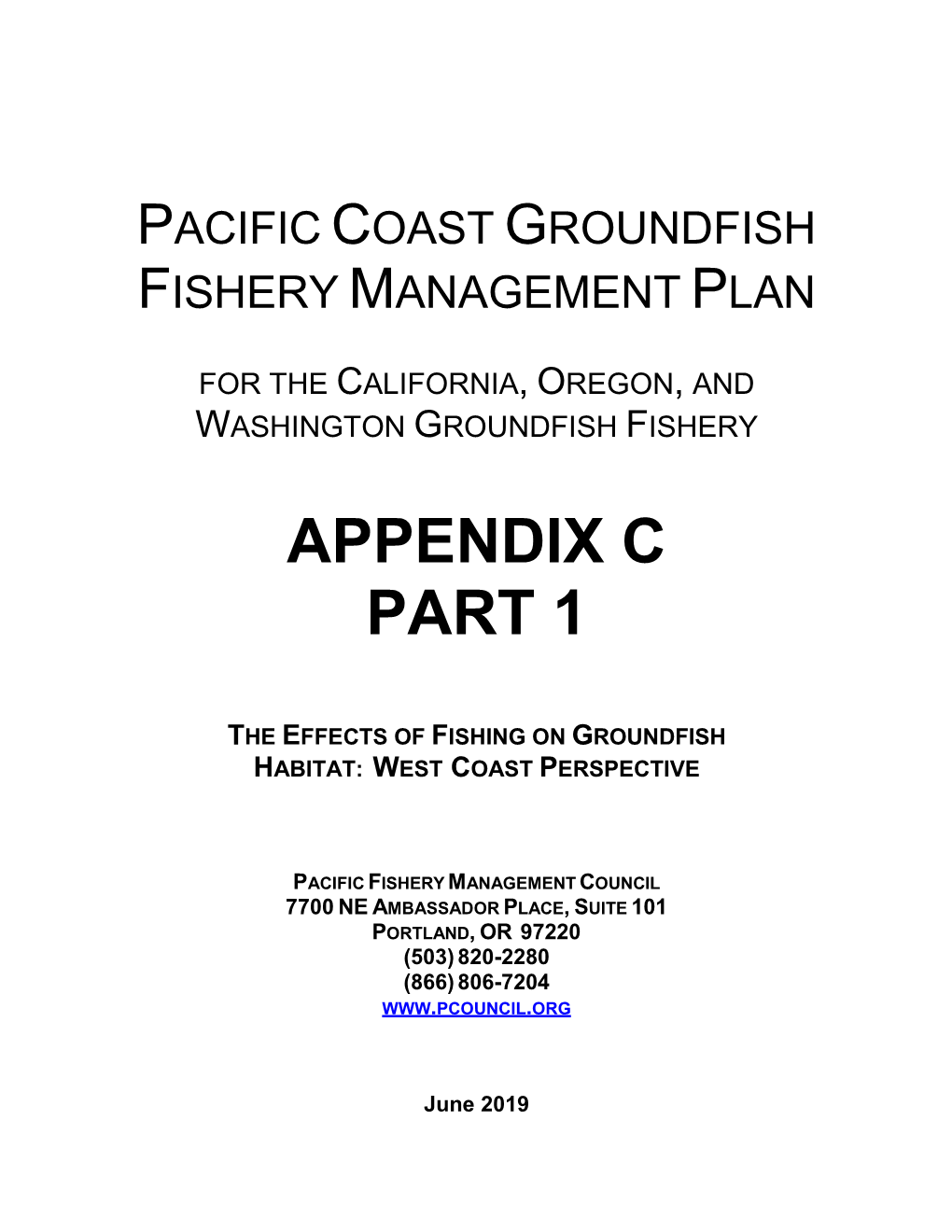 West Coast Perspective on Fishing Gear Impacts to Habitat