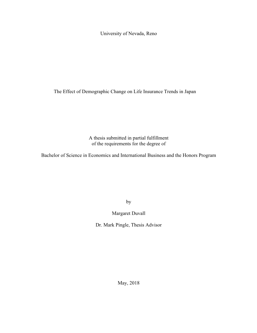 The Effect of Demographic Change on Life Insurance Trends in Japan