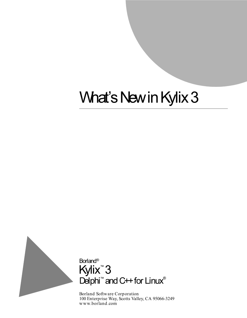 What's New in Kylix 3