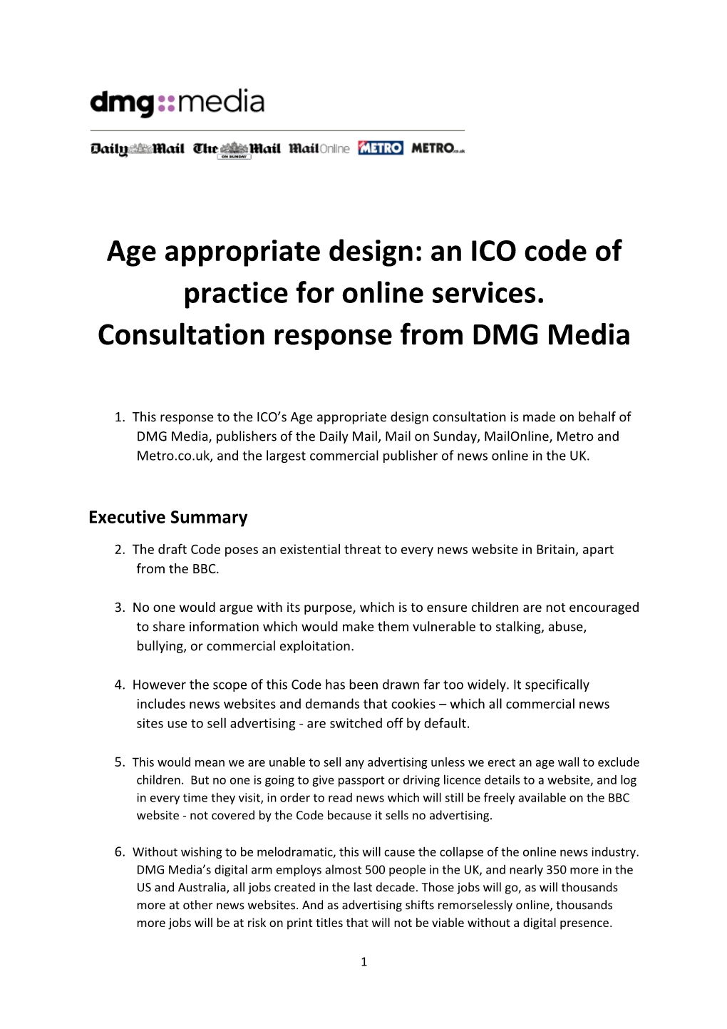 Age Appropriate Design: an ICO Code of Practice for Online Services
