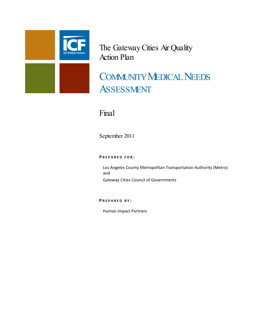 Community Medical Needs Assessment – Final