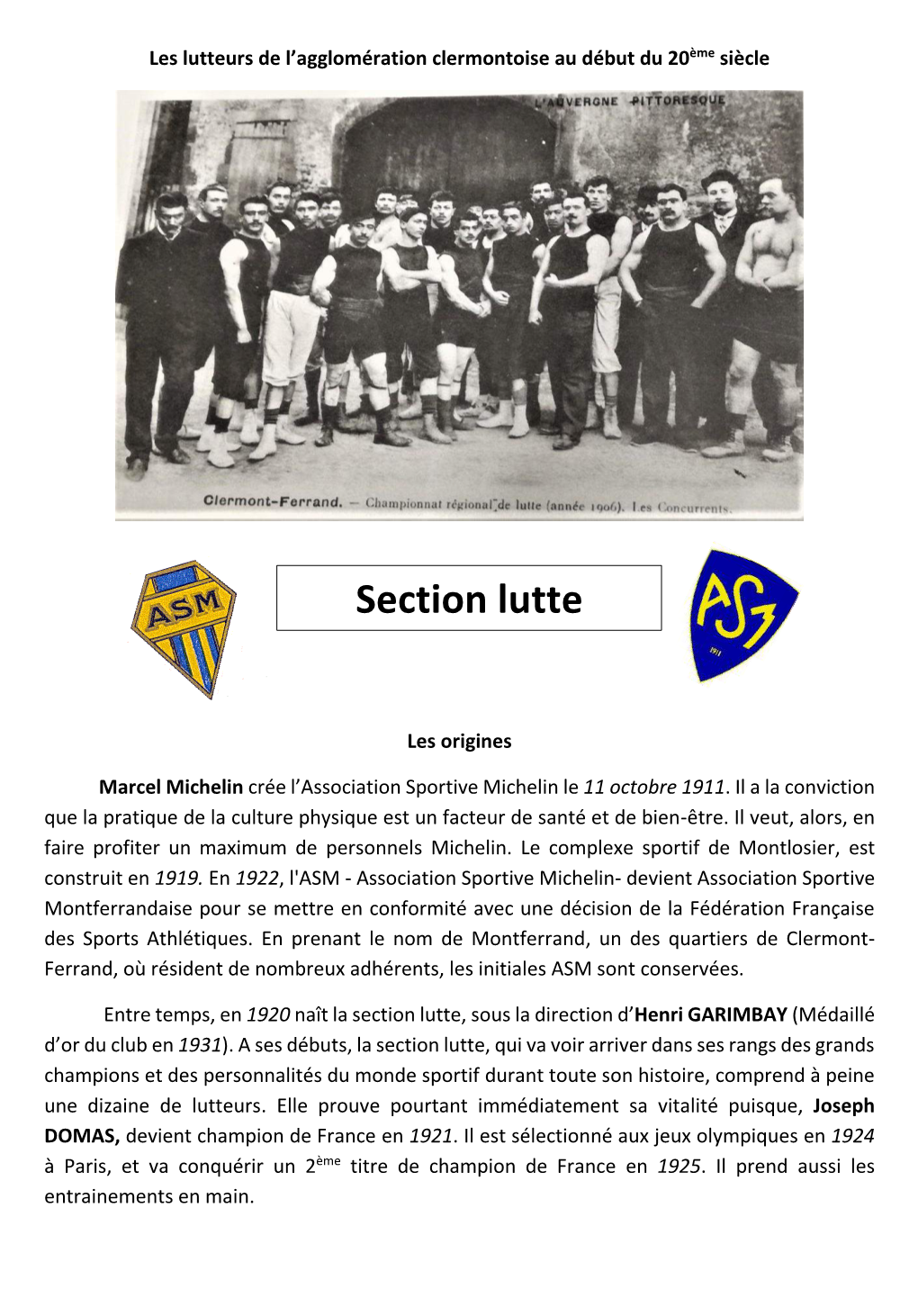 Section Lutte