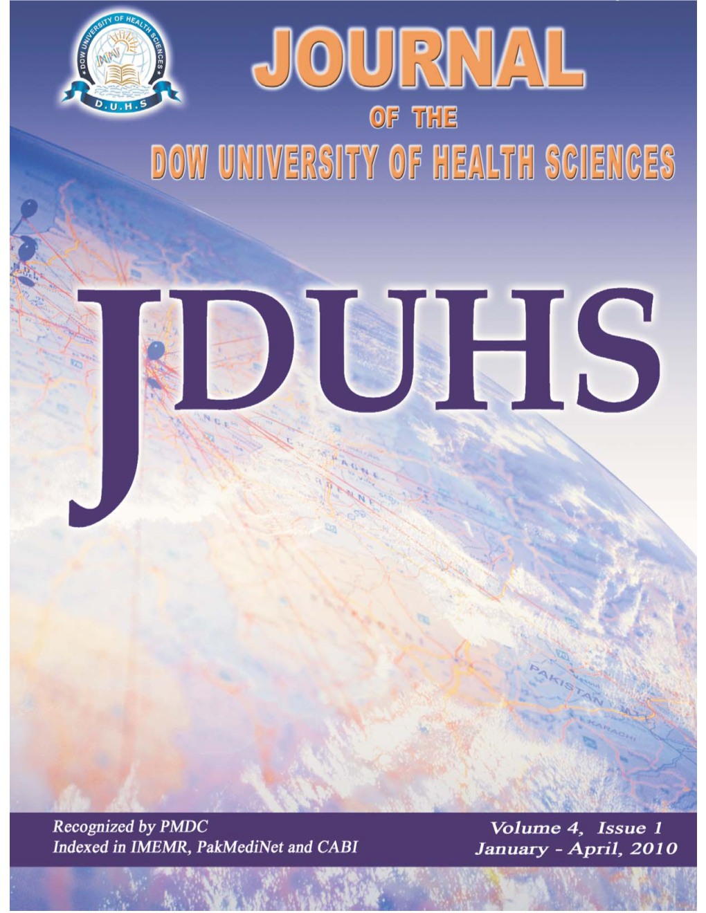 JDUHS Volume 4 Issue 13 January to April 2010.FH10