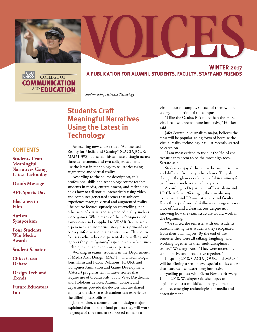 Winter 2017 CME Voices Newsletter (PDF)