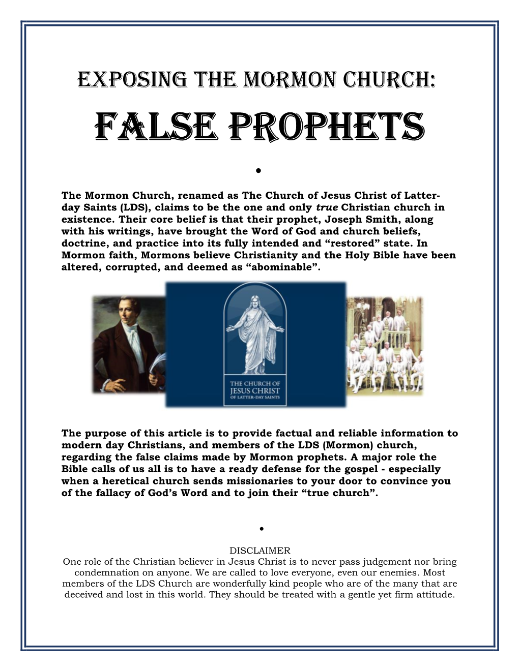 False Prophets