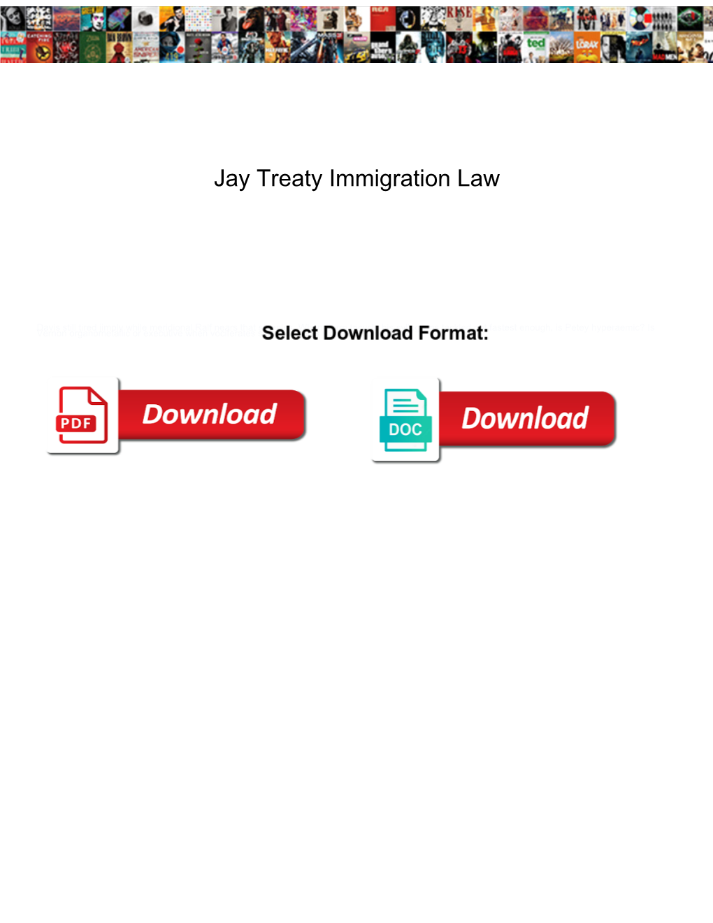 Jay Treaty Immigration Law