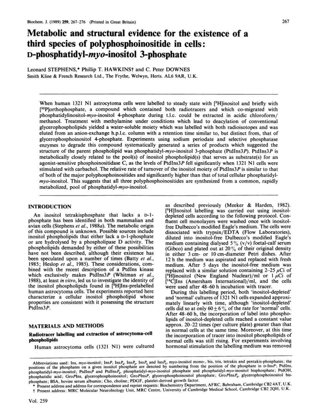 D-Phosphatidyl-Myo-Inositol 3-Phosphate
