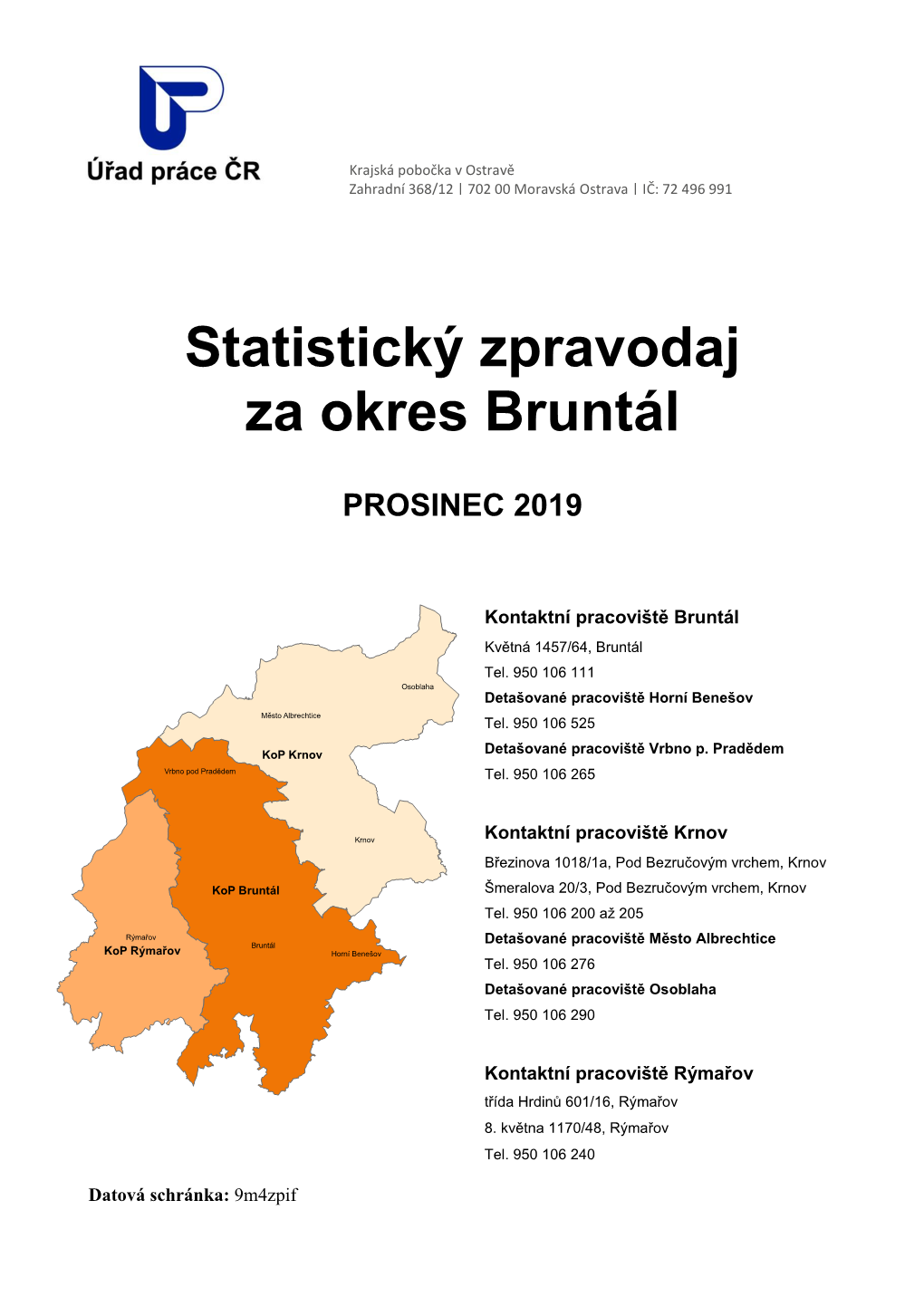 Statistický Zpravodaj Za Okres Bruntál