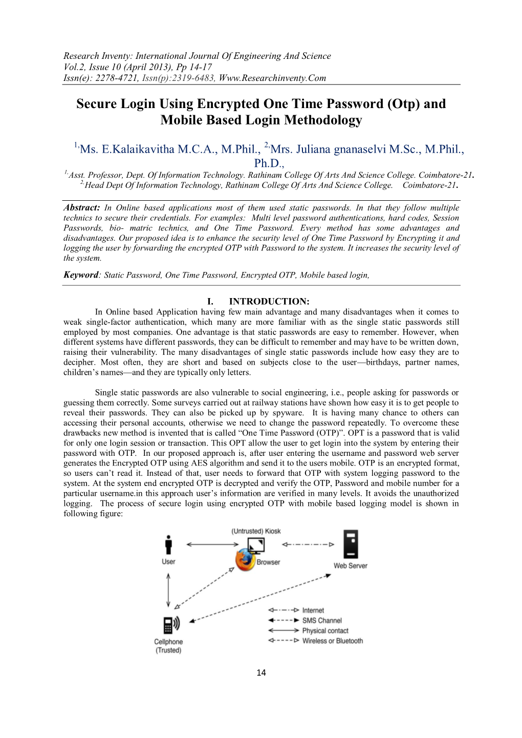 Otp) and Mobile Based Login Methodology