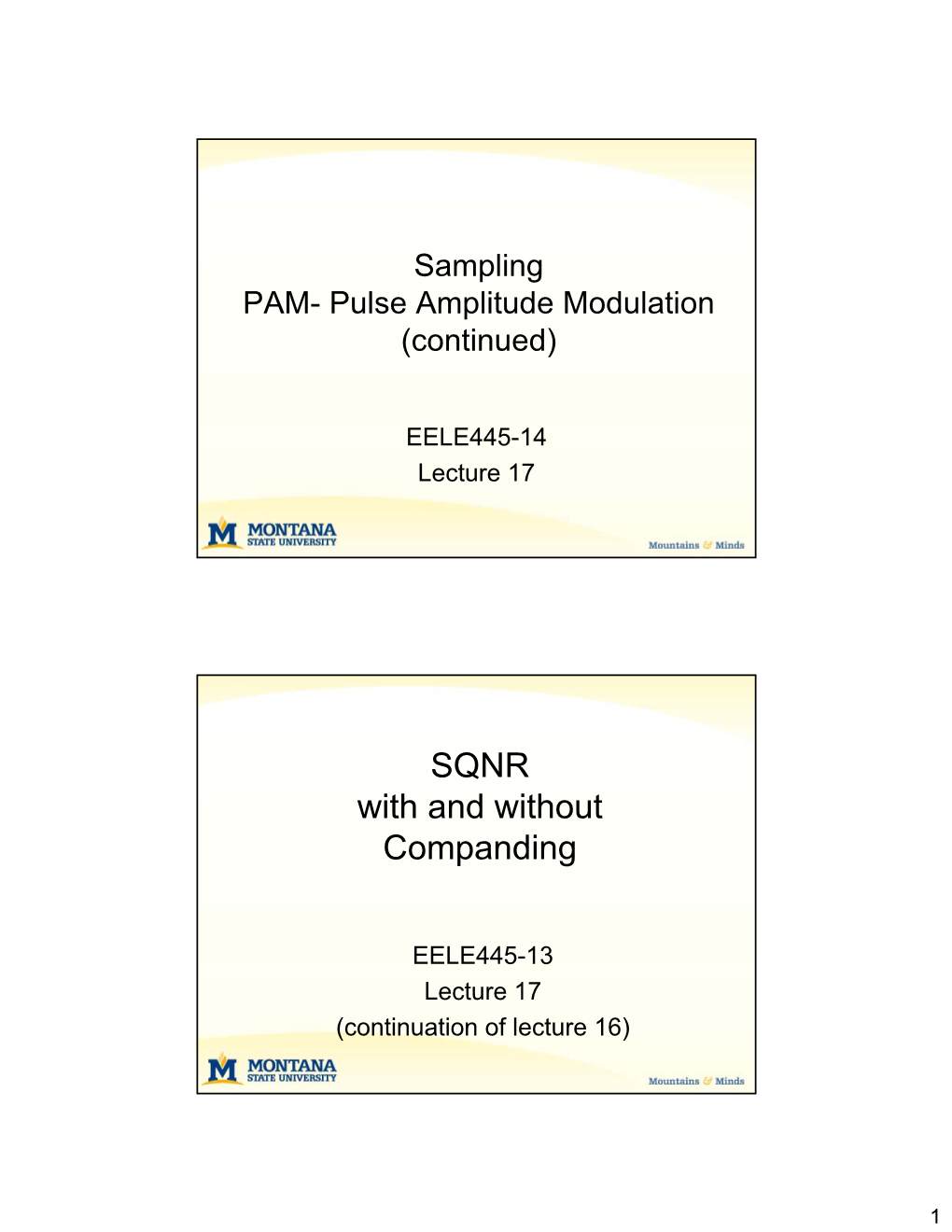 SQNR with and Without Companding