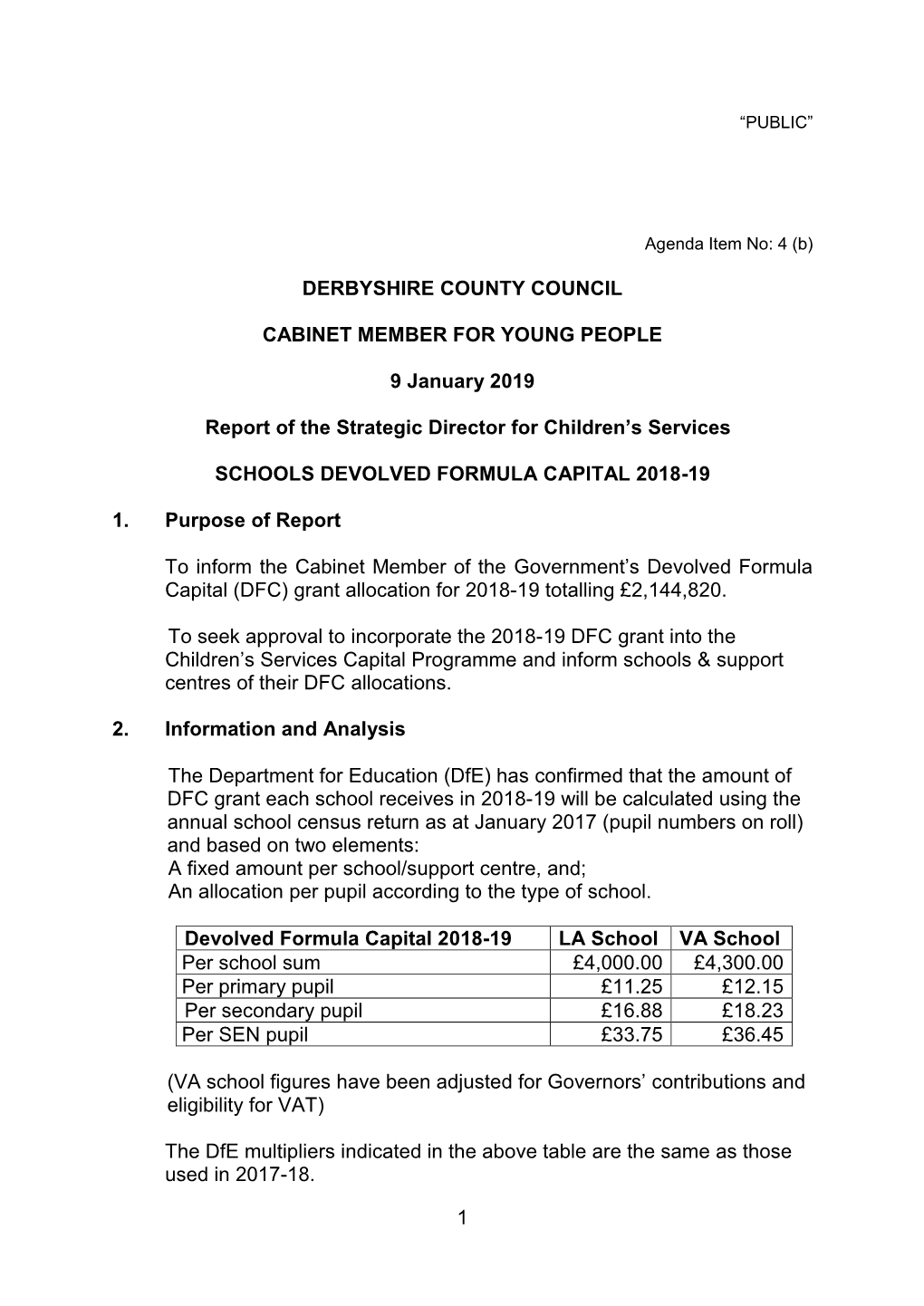 09-01-2019 Schools Devolved Formula Capital 2018 to 2019