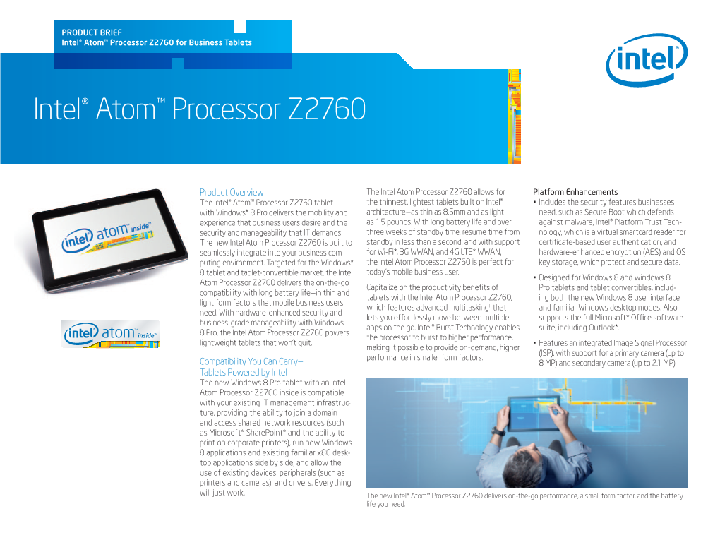 Intel® Atom™ Processor Z2760 for Business Tablets