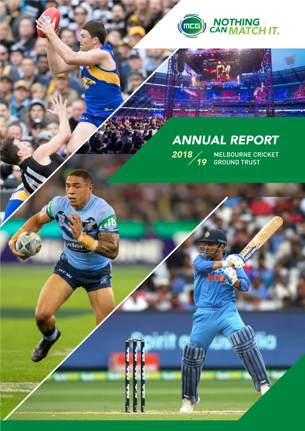 Annual Report 2018 Melbourne Cricket 19 Ground Trust